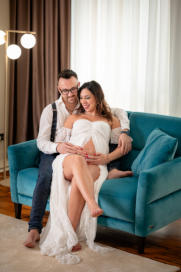 servizio fotografico gravidanza Sicilia castellammare luce naturale elegante